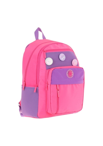Kauko Holiday Kız Çocuk Altı Bölmeli Rozetli Okul Sırt Çantası - Pembe - K1830 Pembe - Mor