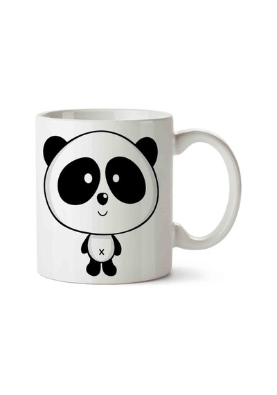 Panda 6 İki Tarafı Baskılı Kupa Bardak.jpg Çok Renkli