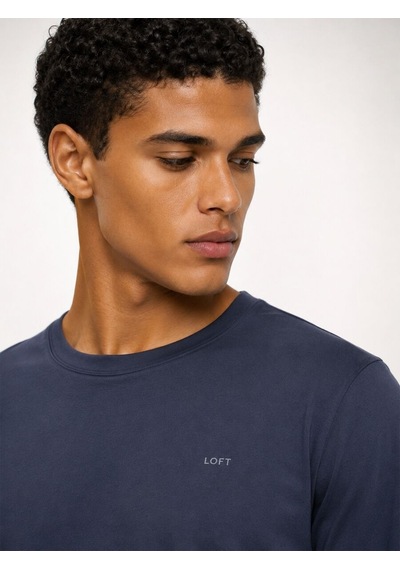Loft Regular Fit Erkek Tshirt U.kol Lf2044276 Q1.v1 Koyu Lacivert