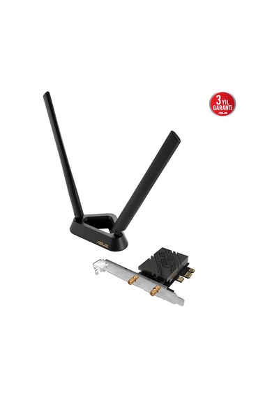 Asus Pce-be92bt, Wıfı7, Be9400, 5764-2882-688mbps, 6ghz-5ghz- 2.4ghz, Bluetooth 5.4, Pcıe Ağ Adaptörü
