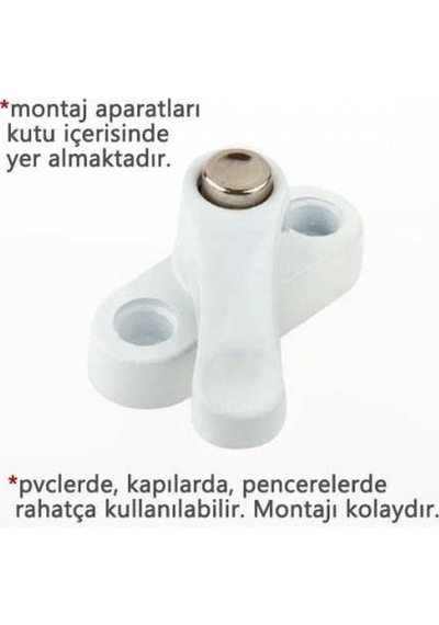 Pvc Kapı Pencere Emniyet Kilidi - Düğmeli Pimapen Kilidi -  Çelik