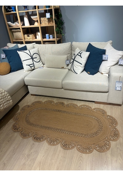 Mavaux Matrix Jüt Kilim, Paspas, Mutfak Halısı, Banyo Paspası, Kilim, Halı, Oturma Odası Halısı Bej