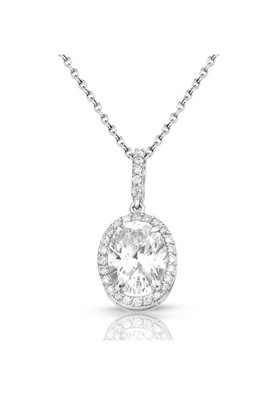 Pırlantalı Beyaz Topaz Kolye