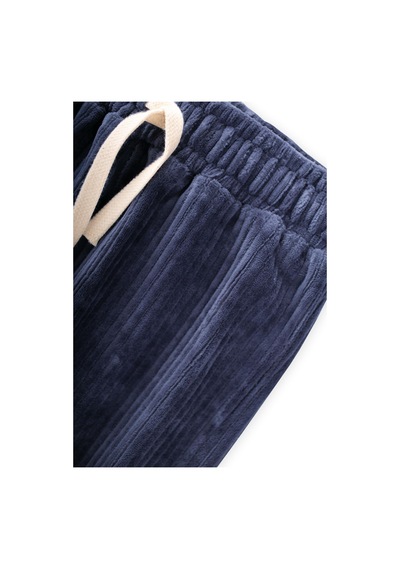 Cigit Fitilli Kadife Jogger Pantolon 1-10 Yaş Lacivert Lacivert