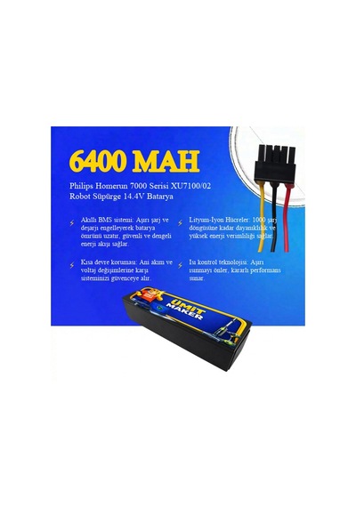 Philips Homerun 7000 Serisi Xu7100/02 Robot Süpürge 6400 Mah Batarya