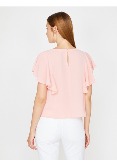 Koton Boncuk Detaylı Bluz Pembe 8yak68504pw Gül