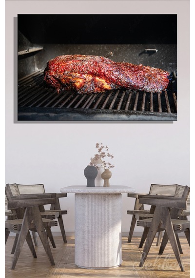 Aromatik Ve Gevrek Bir Dış Kabuğa Bark Sahip Dana Göğüs Eti Brisket Yatay Kanvas Tablo 3560