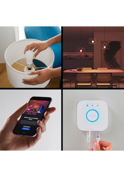 Philips Hue Essential 2'li E27 Ampul Başlangıç Seti 806 Lumen Beyaz - RGB