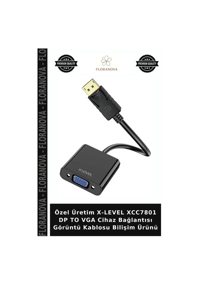 Özel Üretim X-level Xcc7801 Dp To Vga Cihaz Bağlantısı Görüntü Kablosu Bilişim Ürünü