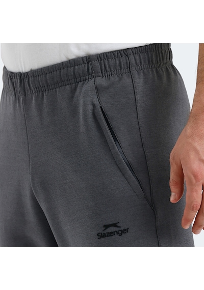 Slazenger VALDIS Erkek Cepli Koyu Gri Eşofman Altı
