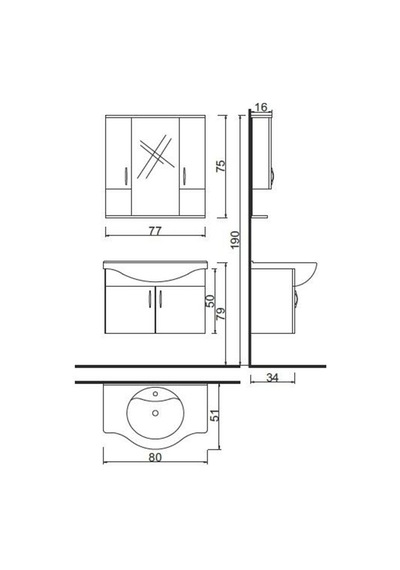 Denko Akyazı 80 Cm Mdf Alize Banyo Dolabı,Alt Modül Ve Lavabo Çok Renkli Denko Akyazı 80 Cm Mdf Alize Banyo Dolabı,Alt Modül Ve Lavabo Çok Renkli