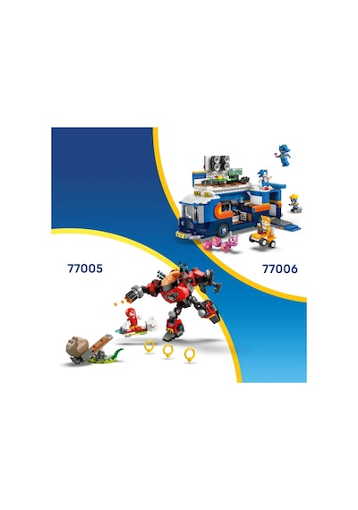 LEGO® Sonic the Hedgehog™ Knuckles, Dr. Eggman’ın Egg Crusher Robotuna Karşı 77005 - 8 Yaş ve Üzeri Çocuklar için Oyuncak Yapım Seti (350P)