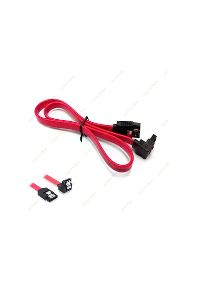 40 Cm Sata Data Kablo - 90 Derece - Metal Klip