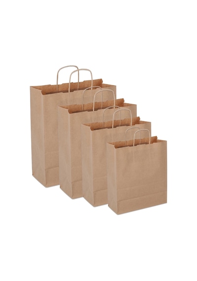 32x41x12 Kraft Saplı Kağıt Çanta 25 Adet