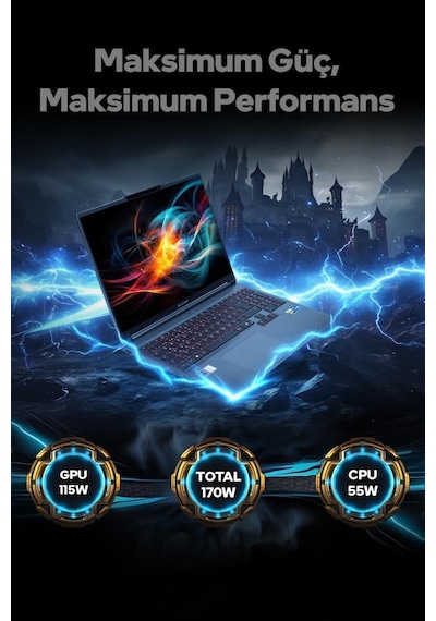 Game Garaj Slayer-X9T-5070-V2.12-C2 i9-14900HX 32 GB 1 TB SSD RTX5070 16" Free Dos Dizüstü Bilgisayar