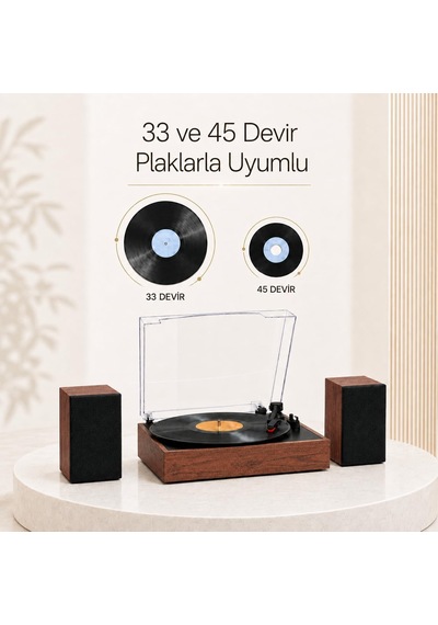 Rm-519 Pikap - Bluetooth Özellkli - 33 Ve 45 Devir Plaklar İle Uyumlu - Güçlü Ses Diğer