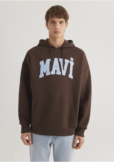 Mavi - Mavi Logo Baskılı Kapüşonlu Kahverengi Sweatshirt 067149-88067 Kahverengi Mavi - Mavi Logo Baskılı Kapüşonlu Kahverengi Sweatshirt 067149-88067 Kahverengi