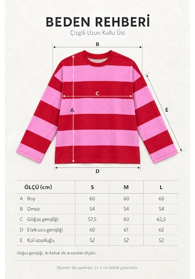Hiccup Bıpantolon Kadın Oversize Çizgili Bisiklet Yaka Sweatshirt Çok Renkli 01