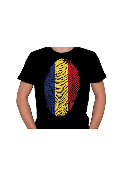 Romania Finger Romanya Parmak Izi Tişört Unisex T-shirt 001