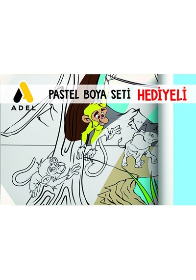 30x120 Boyama Rulosu Yaman Safaride + Adel 12'li Pastel Boya Kale