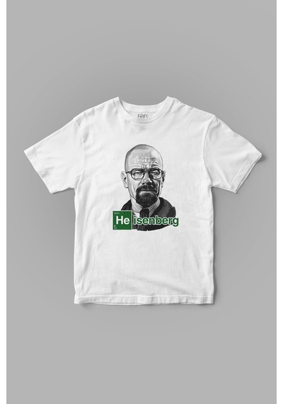 "heisenberg" Breaking Bad Baskılı Tişört Beyaz
