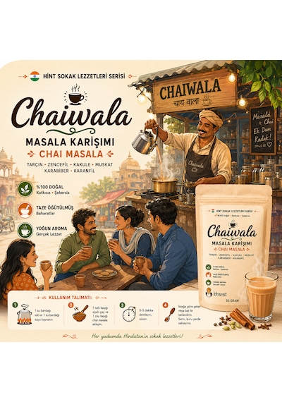 Bharat By Chaıwala Masala Chaı Hint Sokak Lezzetleri Serisi Çay Karışımı 50 Gram