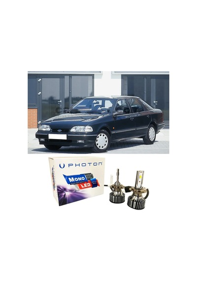Ford Scorpio Led Xenon Uzun + Kısa Far Ampulü H4 Mono Yeni Seri Beyaz 1985-1995