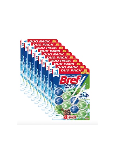 Bref Power Aktiv DuoPack Katı Wc Klozet Blok Çam Kokulu 10'lu 2 x 50 G