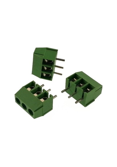 0 Numara 3 Pinli Yeşil Klemens - 5Mm Aralıklı