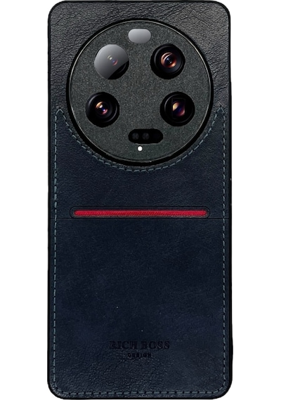 Xiaomi Mi 13 Ultra Kartlıklı Rich Boss Lüx Deri Kılıf Lacivert