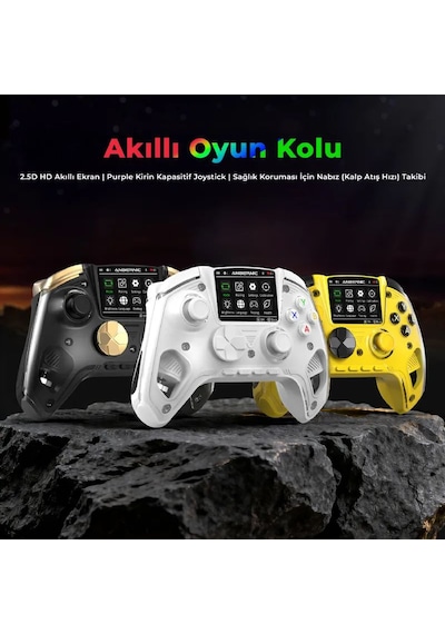 Rg G01 Akıllı Ekranlı Kablosuz Oyun Kolu Beyaz - 2.5d Hd Ekran Purple Kirin Kapasitif Joystick Çift Modlu Manyetik Hall Tetik Mekanik Abxy Nabız Ölçer Pc Switch Android İos Uyumlu Gamepad Rg G01 Akıllı Ekranlı Kablosuz Oyun Kolu Beyaz - 2.5d Hd Ekran Purple Kirin Kapasitif Joystick Çift Modlu Manyetik Hall Tetik Mekanik Abxy Nabız Ölçer Pc Switch Android İos Uyumlu Gamepad
