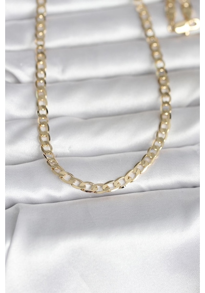 Zarif Boyunlar İçin 60cm Golden Pirinç Kalın Zincir Stil Kadın Kolye Standart 04016375