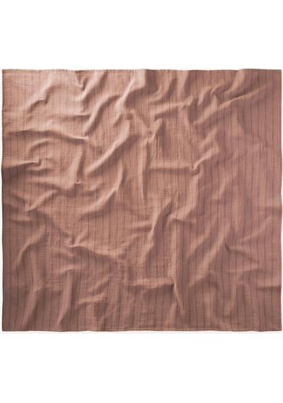 Cigit Naturel Battaniye 90x100cm Kahve Çift Çizgili Kahverengi