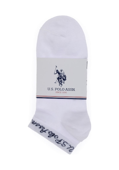 U.S. Polo Assn. 5' Li Patik Çorap James Cora Beyaz