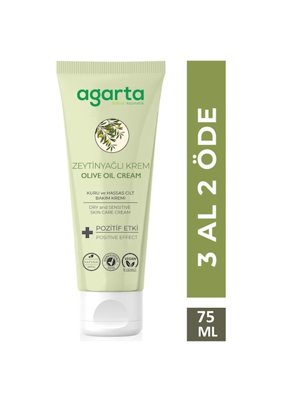 Agarta Doğal Zeytinyağlı Nemlendirici El Ve Vücut Bakım Kremi 75 ML