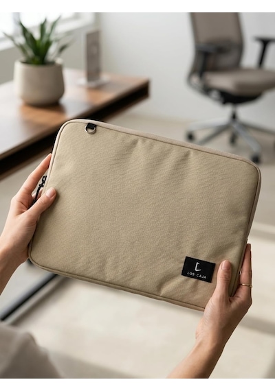 13 14 İnç Laptop Kılıfı Macbook Ve Tüm Laptoplara Uyumlu Notebook Çantası Bej Belirtilmemiş