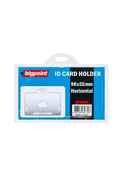 Bigpoint Kart Kabı Sert Yatay Şeffaf 90x55mm X 10 Adet