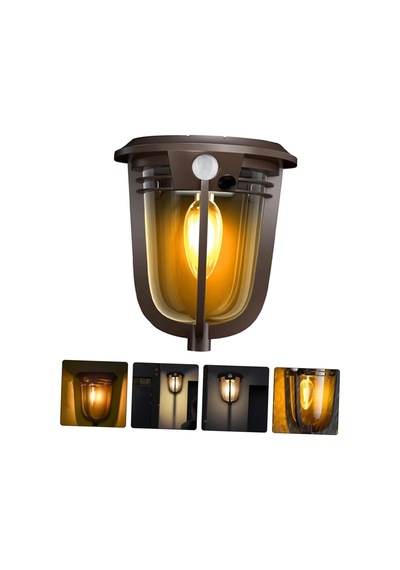 Güneş Enerjili Hareket Sensörlü, Cob Led Duvar Aplik/gt-sl18