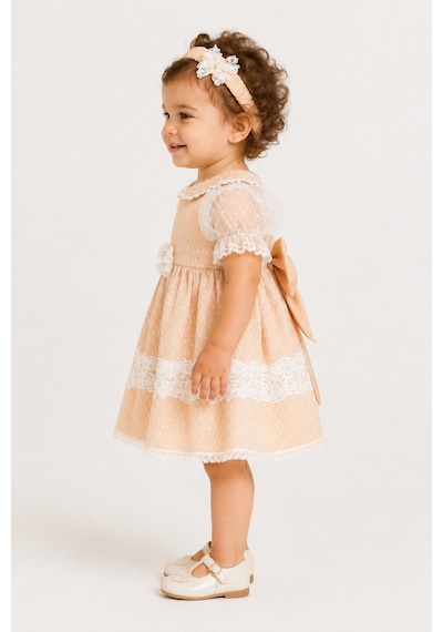Babyhola Dantel Detay Özel Tasarım Kız Bebek Çocuk Abiye Elbise Saç Bandı Mevlüt Doğum Günü Set 7029 Bej Babyhola Dantel Detay Özel Tasarım Kız Bebek Çocuk Abiye Elbise Saç Bandı Mevlüt Doğum Günü Set 7029 Bej