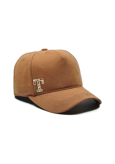 Twingold İsme Özel Gabardin Kep Şapka - Ab01005 - Camel Camel