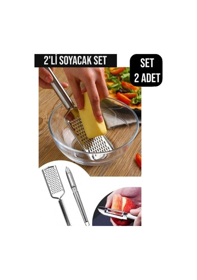 2' Soyacak Seti Çelik El Rendesi Ve Soyacak Oyacak Seti-süper İkili Set Gümüş Diğer