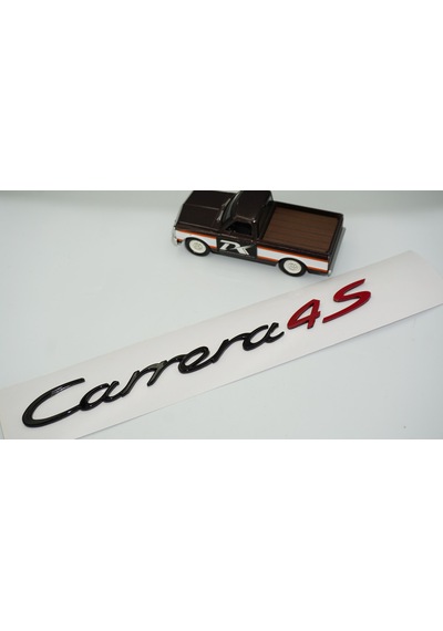 Dk Tuning Porsche Carrera 4s Bagaj Siyah Kırmızı Yazı Logo Amblem Bagaj Arma