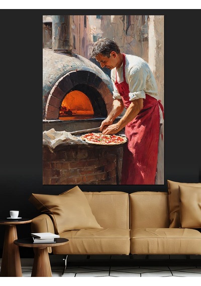 Ahşap Tablo Taş Fırında Pizza Yapımı