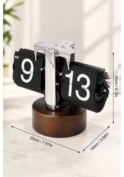 Exenar - Koyu Kahverengi - Yaprak Masa Saati Otomatik Sayfa Çevirmeli Retro Mekanik Ahşap Tasarım Flip Clock Ofis Aksesuarı Exenar - Koyu Kahverengi - Yaprak Masa Saati Otomatik Sayfa Çevirmeli Retro Mekanik Ahşap Tasarım Flip Clock Ofis Aksesuarı