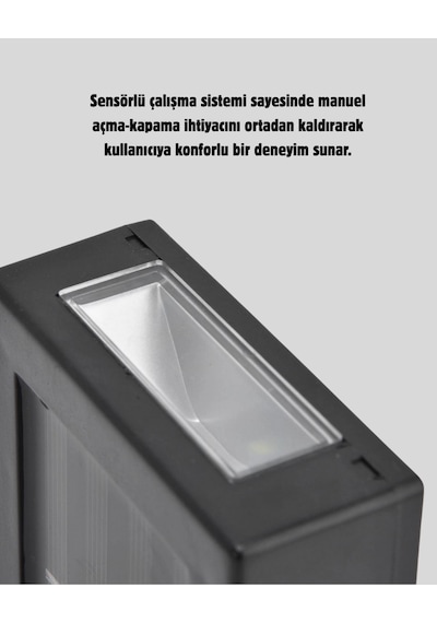 Mey İthalat 6 Led Güneş Enerjili Sensörlü Lamba Akıllı Işık Sensörlü, Enerji Tasarruflu Bahçe Aydınlatma