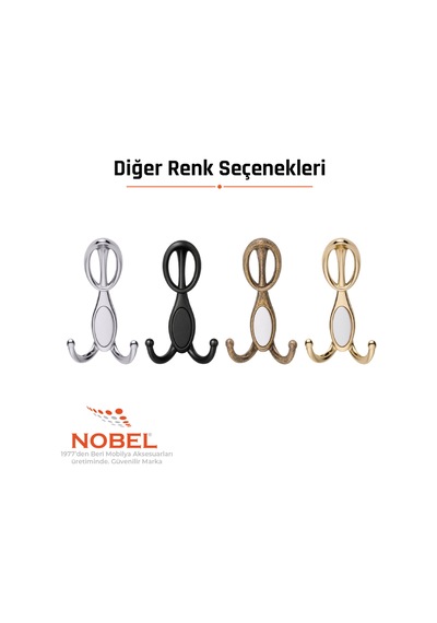 Arya Portmanto Askısı, Metal Vestiyer Askısı, 72 Gr, Dolap Ve Duvar Askılığı, Krom Vidalı