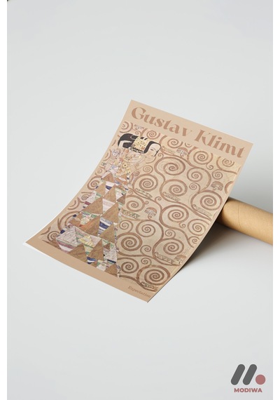 Gustav Klimt Desen Posteri, Çerçevesiz Yüksek Kalite Duvar Afişi - Sanatsever Hediyesi