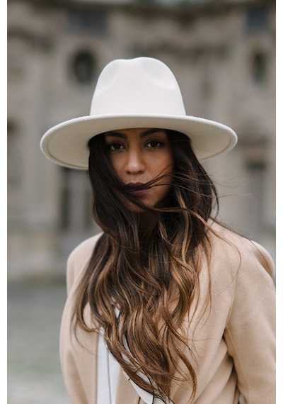 Külah Kadın Fedora Kışlık Trend Fötr Şapka