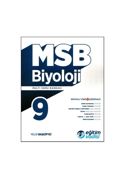 Eğitim Vadisi Yayınları 9. Sınıf Biyoloji Msb Multi Soru Bankası