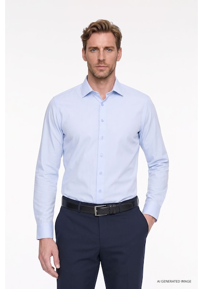 AC&Co / Altınyıldız Classics Ütülemesi Kolay Slim Fit Dar Kesim Klasik Yaka Pamuklu Erkek Gömlek Açık Mavi AC&Co / Altınyıldız Classics Ütülemesi Kolay Slim Fit Dar Kesim Klasik Yaka Pamuklu Erkek Gömlek Açık Mavi